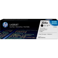 Produktbild för HP 304A - 2-pack - svart - original - LaserJet - tonerkassett (CC530AD)