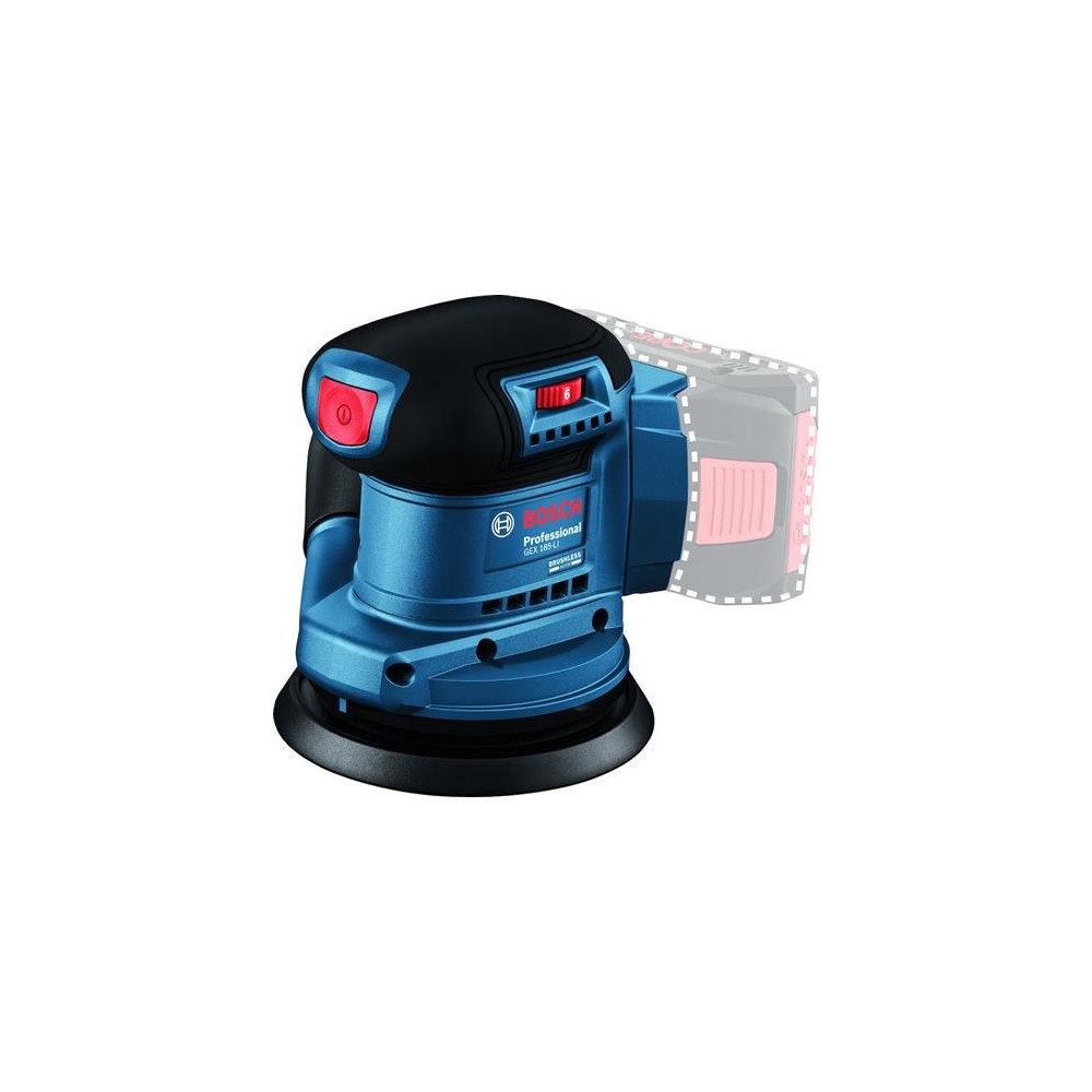 Produktbild för BOSCH GEX 185-LI PROFESSIONAL RANDOM ORBIT SANDER