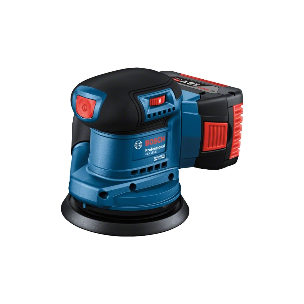 Produktbild för BOSCH GEX 185-LI PROFESSIONAL RANDOM ORBIT SANDER