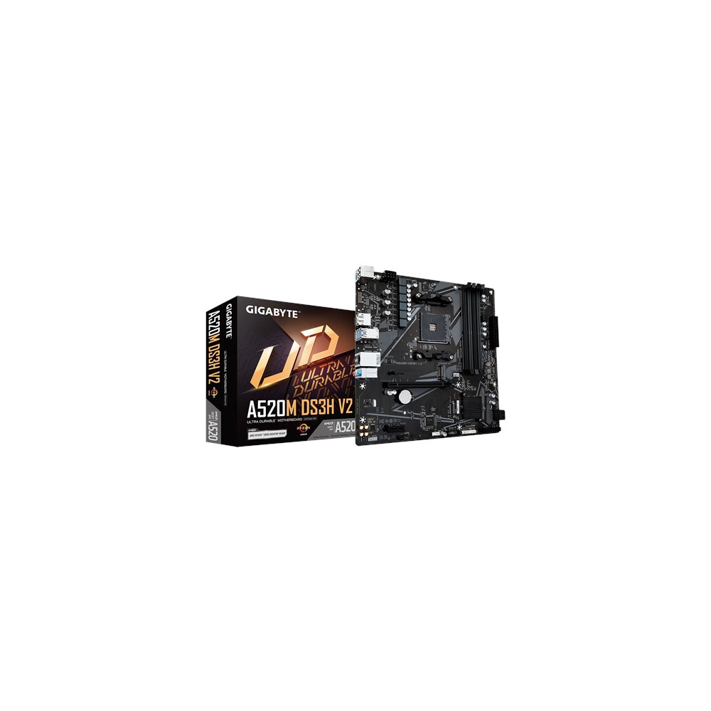 Produktbild för GIGABYTE A520M DS3H V2, AMD, Uttag AM4, AMD Ryzen 3000 Serie...