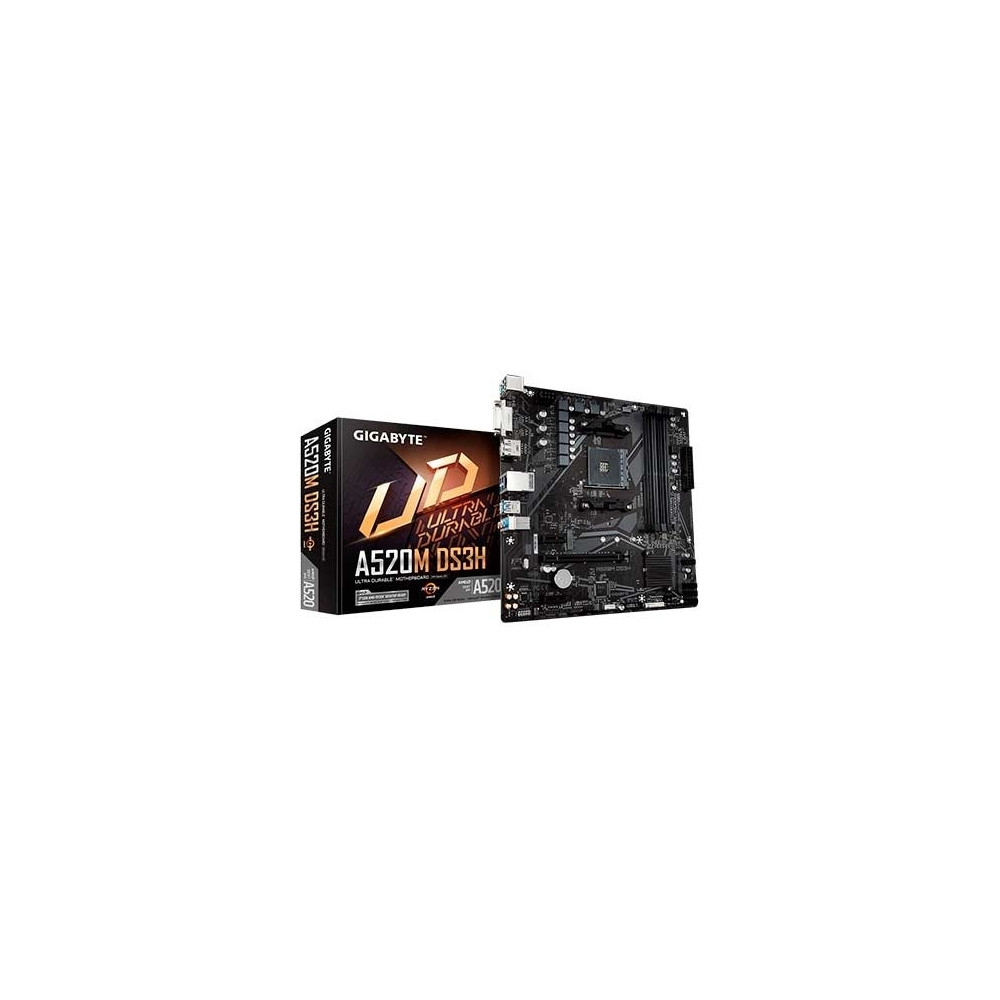 Produktbild för GIGABYTE A520M DS3H V2, AMD, Uttag AM4, AMD Ryzen 3000 Serie...