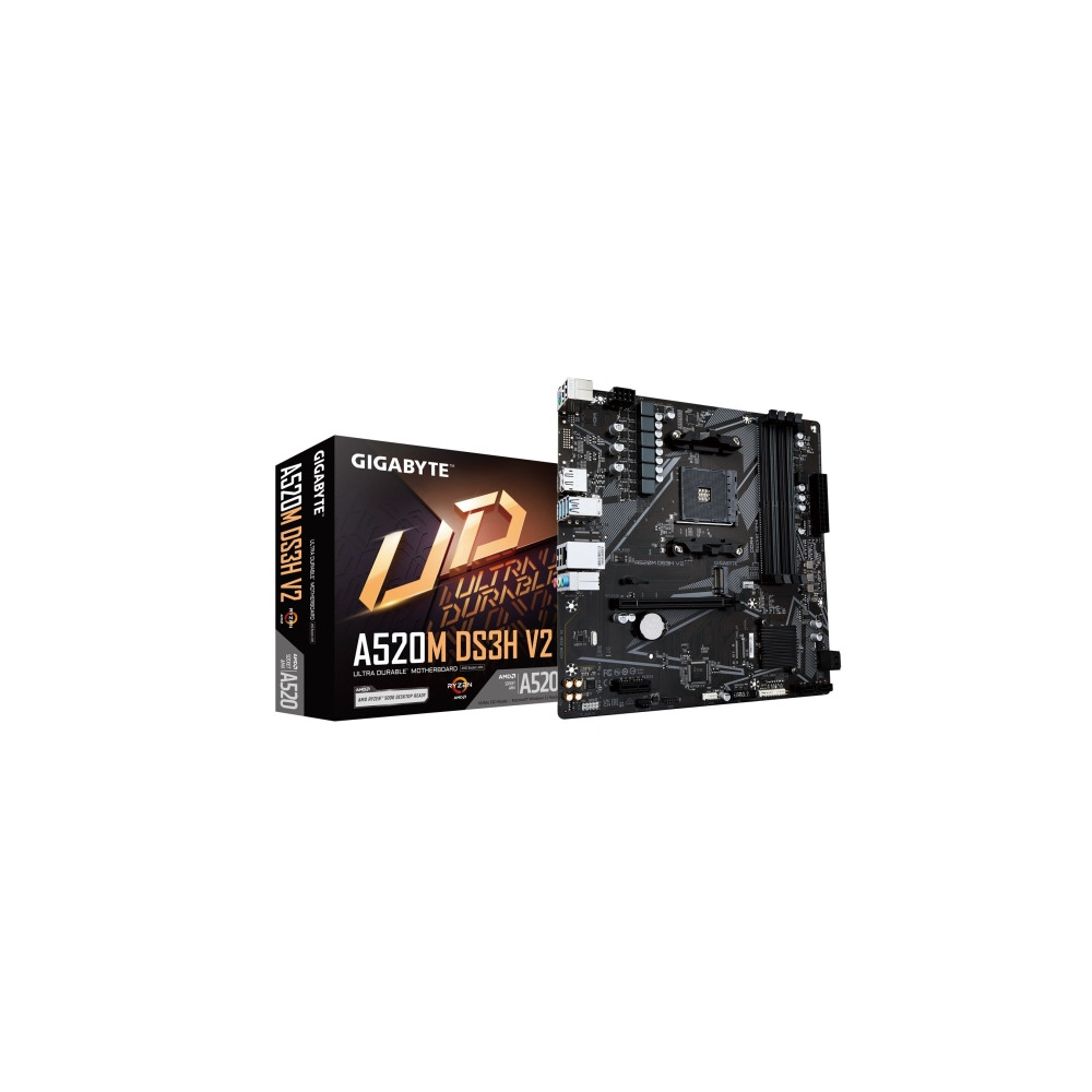 Produktbild för GIGABYTE A520M DS3H V2, AMD, Uttag AM4, AMD Ryzen 3000 Serie...