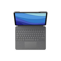 Produktbild för Logitech Combo Touch - tangentbord och foliefodral - med pekdyna - QWERTY - USA, internationellt - grafit Inmatningsenhet