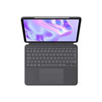 Produktbild för Logitech Combo Touch - tangentbord och foliefodral - med pekdyna - QWERTY - USA, internationellt - grafit Inmatningsenhet
