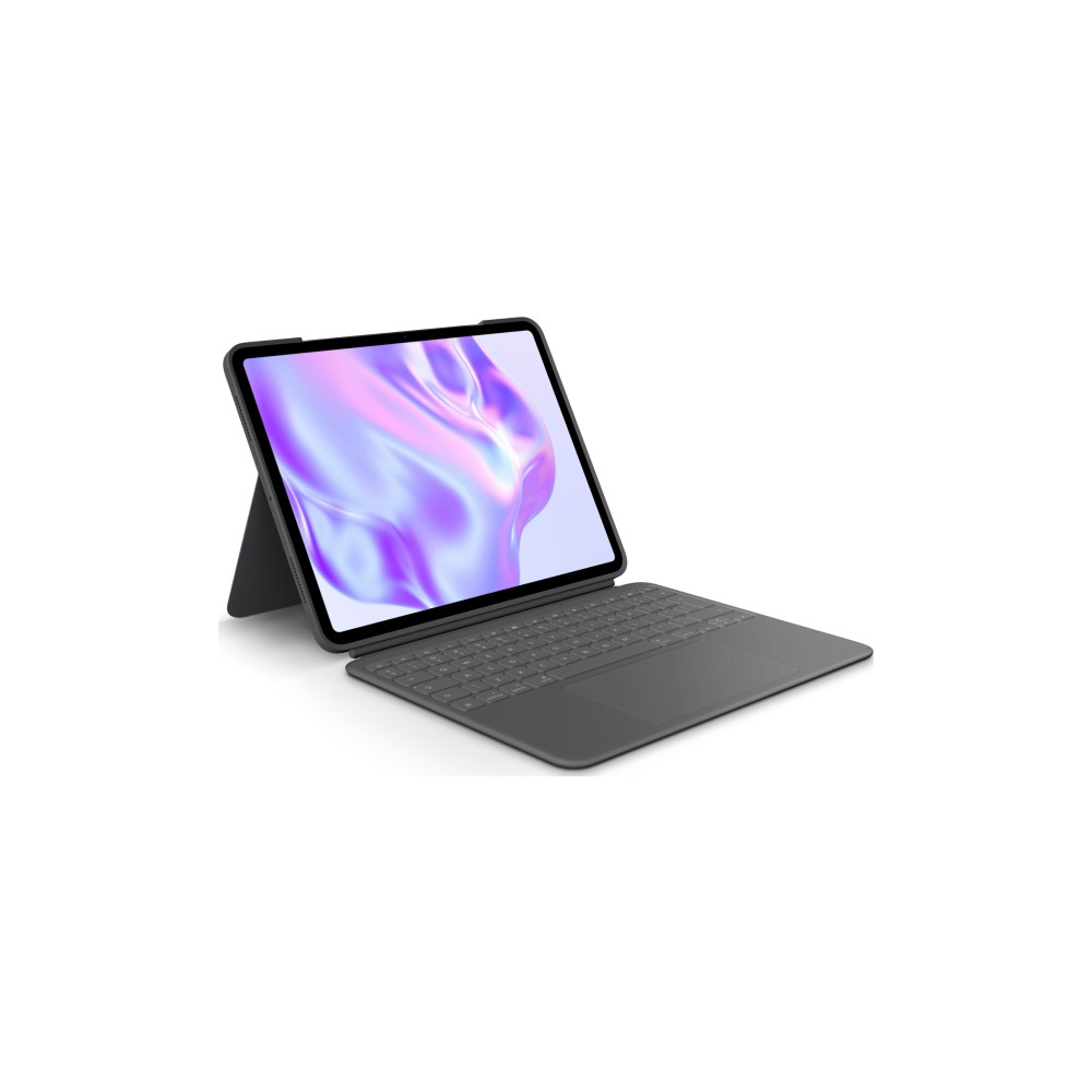 Produktbild för Logitech Combo Touch - tangentbord och foliefodral - med pekdyna - QWERTY - USA, internationellt - grafit Inmatningsenhet