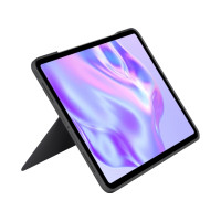 Produktbild för Logitech Combo Touch - tangentbord och foliefodral - med pekdyna - QWERTY - USA, internationellt - grafit Inmatningsenhet