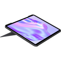 Produktbild för Logitech Combo Touch - tangentbord och foliefodral - med pekdyna - QWERTY - USA, internationellt - grafit Inmatningsenhet