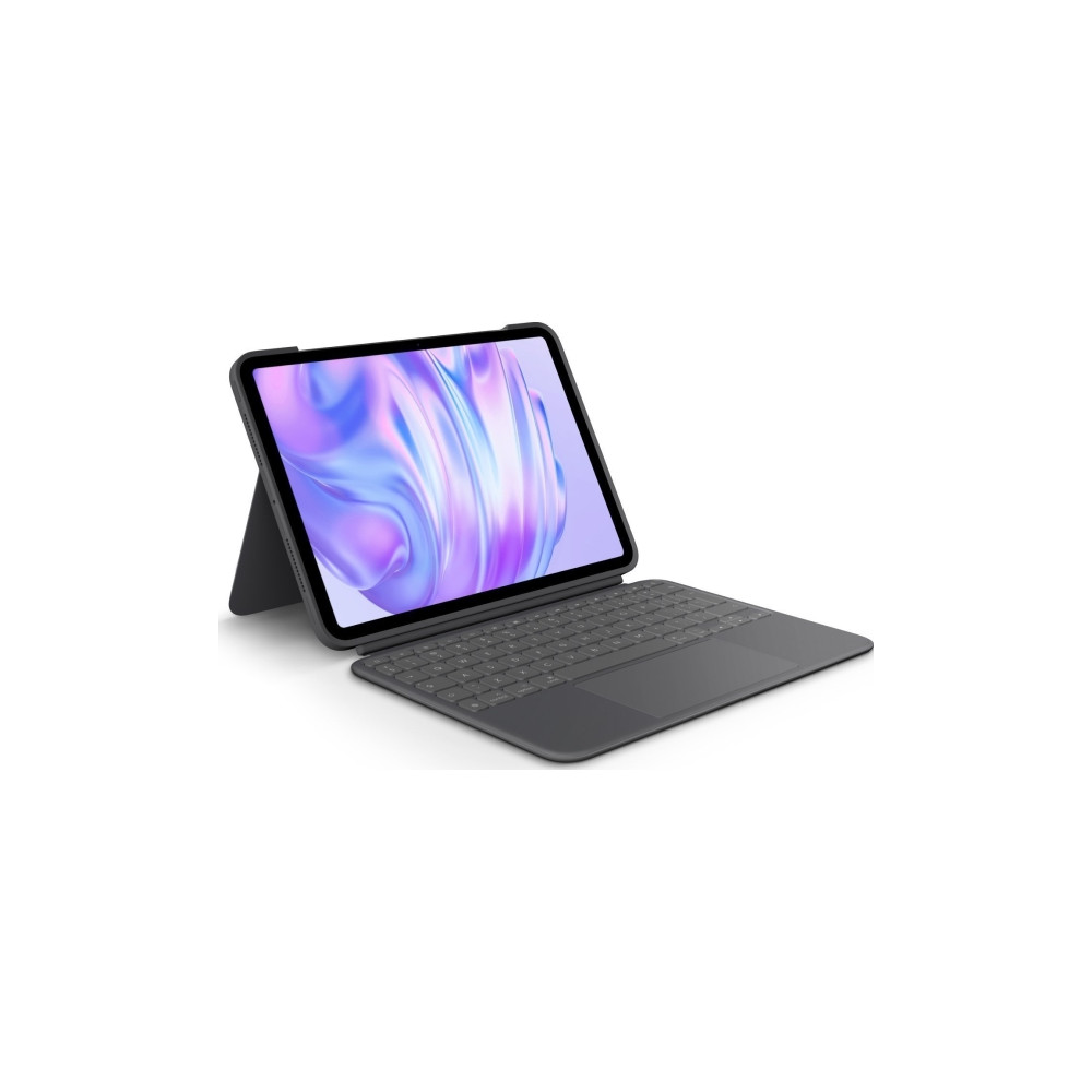 Produktbild för Logitech Combo Touch - tangentbord och foliefodral - med pekdyna - QWERTY - USA, internationellt - grafit Inmatningsenhet