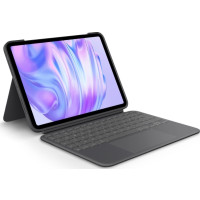Produktbild för Logitech Combo Touch - tangentbord och foliefodral - med pekdyna - QWERTY - USA, internationellt - grafit Inmatningsenhet