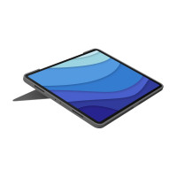 Produktbild för Logitech Combo Touch - tangentbord och foliefodral - med pekdyna - QWERTY - USA, internationellt - grafit Inmatningsenhet