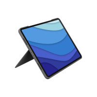 Produktbild för Logitech Combo Touch - tangentbord och foliefodral - med pekdyna - QWERTY - USA, internationellt - grafit Inmatningsenhet