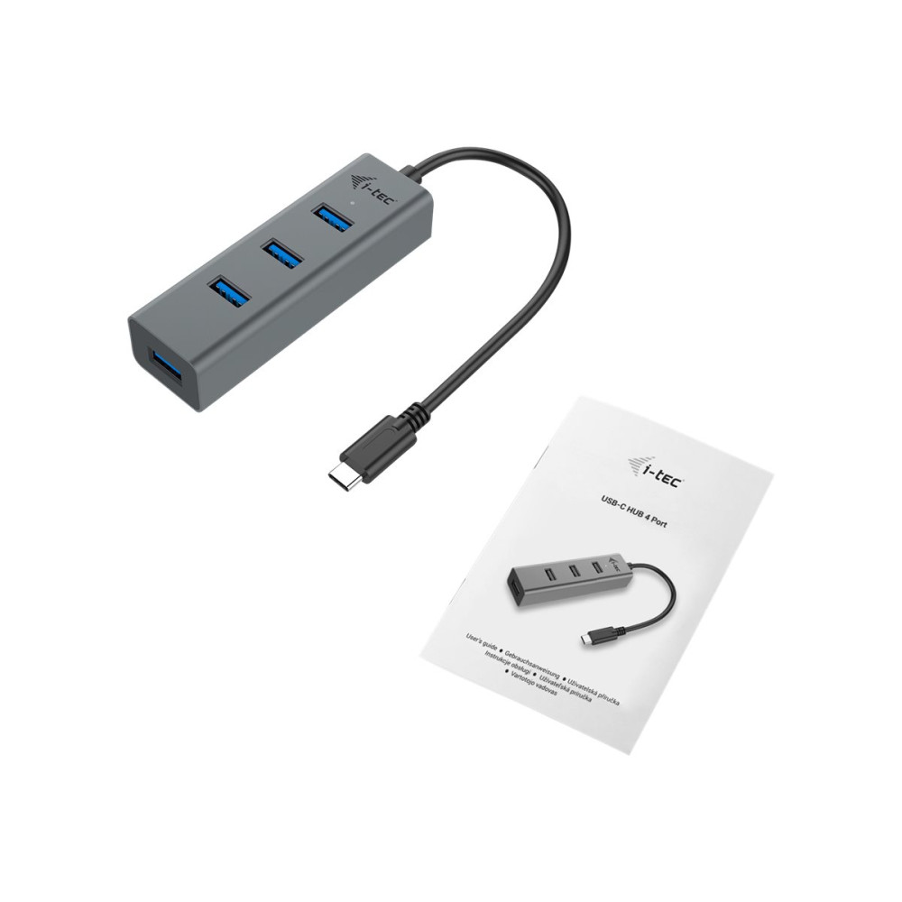 Produktbild för i-Tec USB-C 3.1 Metal HUB - hubb - 4 portar
