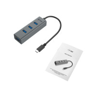 Produktbild för i-Tec USB-C 3.1 Metal HUB - hubb - 4 portar