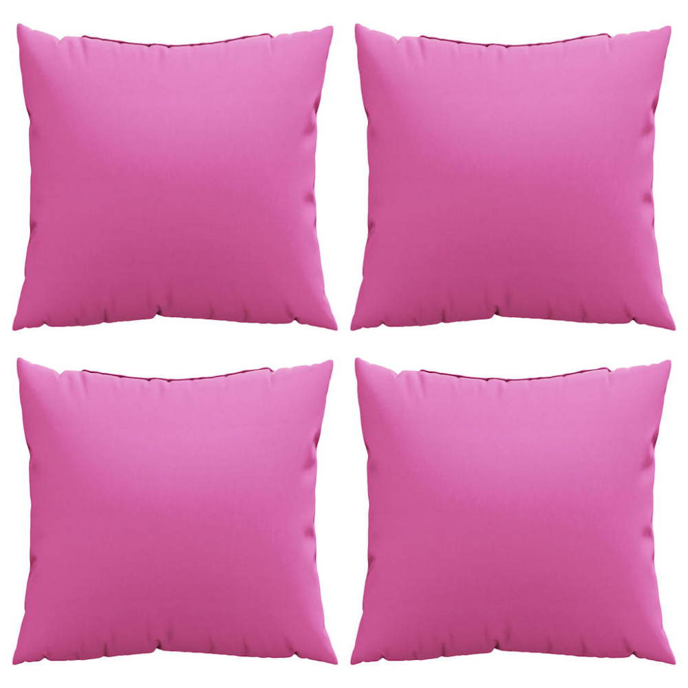 Produktbild för Spridda Kuddar Enfärgad 4 pcs Rosa 50 x 50 cm Polyester Tyg