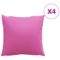 Produktbild för Spridda Kuddar Enfärgad 4 pcs Rosa 50 x 50 cm Polyester Tyg