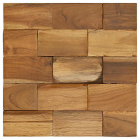 Produktbild för Förvaringspall Brun 40 x 40 x 45 cm Massivt teakträ