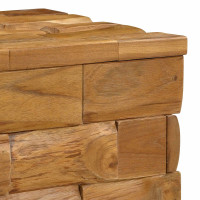 Produktbild för Förvaringspall Brun 40 x 40 x 45 cm Massivt teakträ