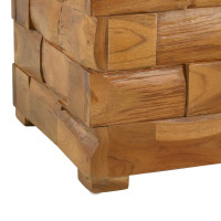 Produktbild för Förvaringspall Brun 40 x 40 x 45 cm Massivt teakträ