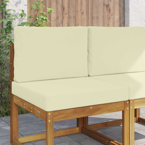 vidaXL Utomhus Soffa Kudde 2 pcs Kräm Polyester