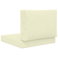 Produktbild för Utomhus Soffa Kudde 2 pcs Kräm Polyester