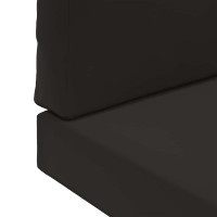 Produktbild för Utomhus Soffa Kudde 2 pcs Svart Polyester