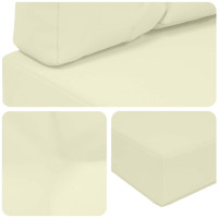 Produktbild för Utomhus Soffa Kudde 2 pcs Kräm Polyester