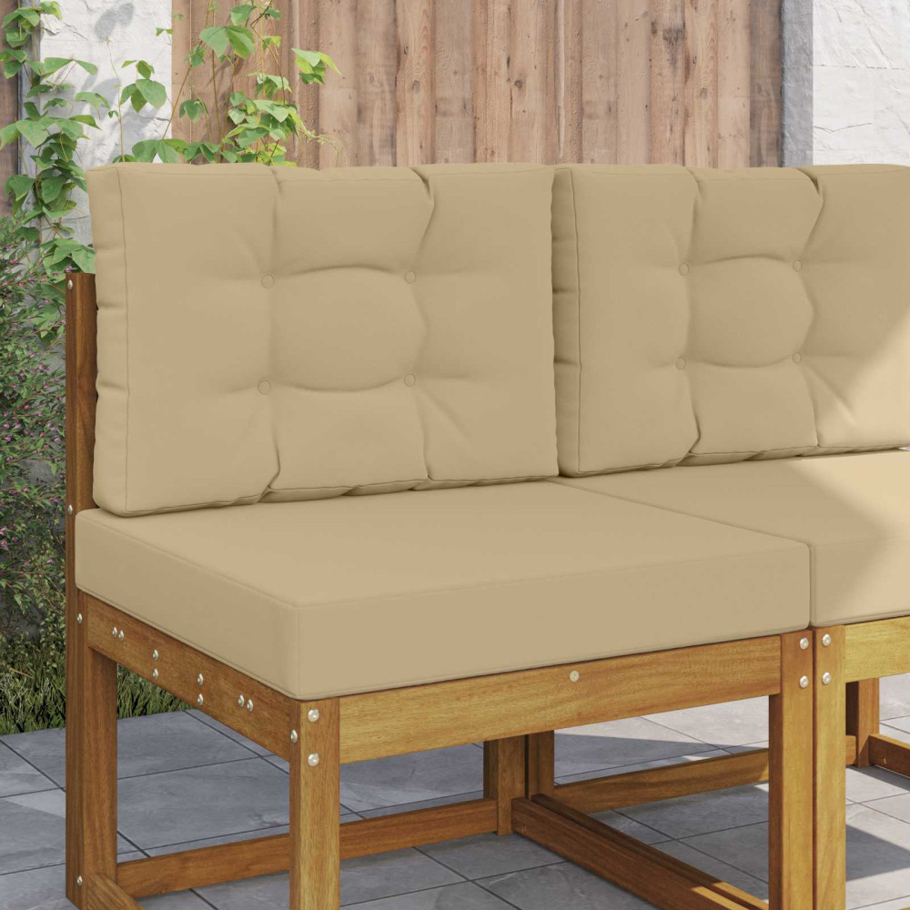 Produktbild för Utomhus Soffa Kudde 2 pcs Beige Polyester