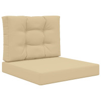 Produktbild för Utomhus Soffa Kudde 2 pcs Beige Polyester