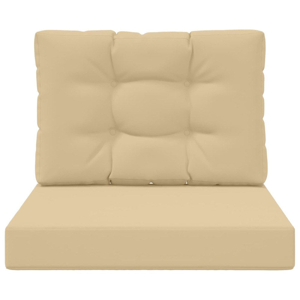 Produktbild för Utomhus Soffa Kudde 2 pcs Beige Polyester