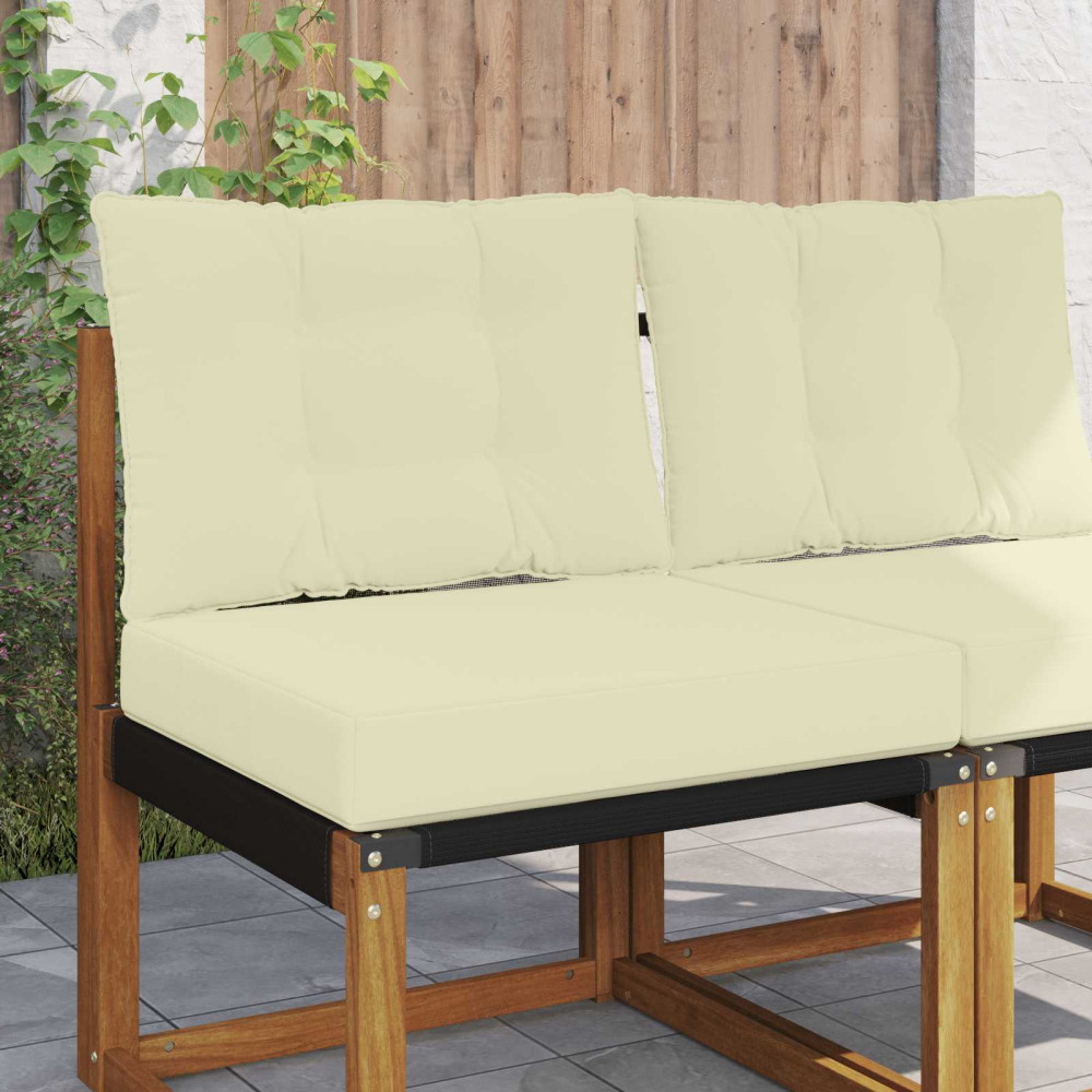 Produktbild för Utomhus Soffa Kudde 2 pcs Kräm Polyester