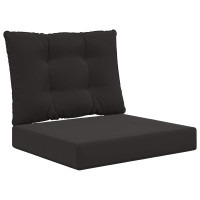 Produktbild för Utomhus Soffa Kudde 2 pcs Svart Polyester