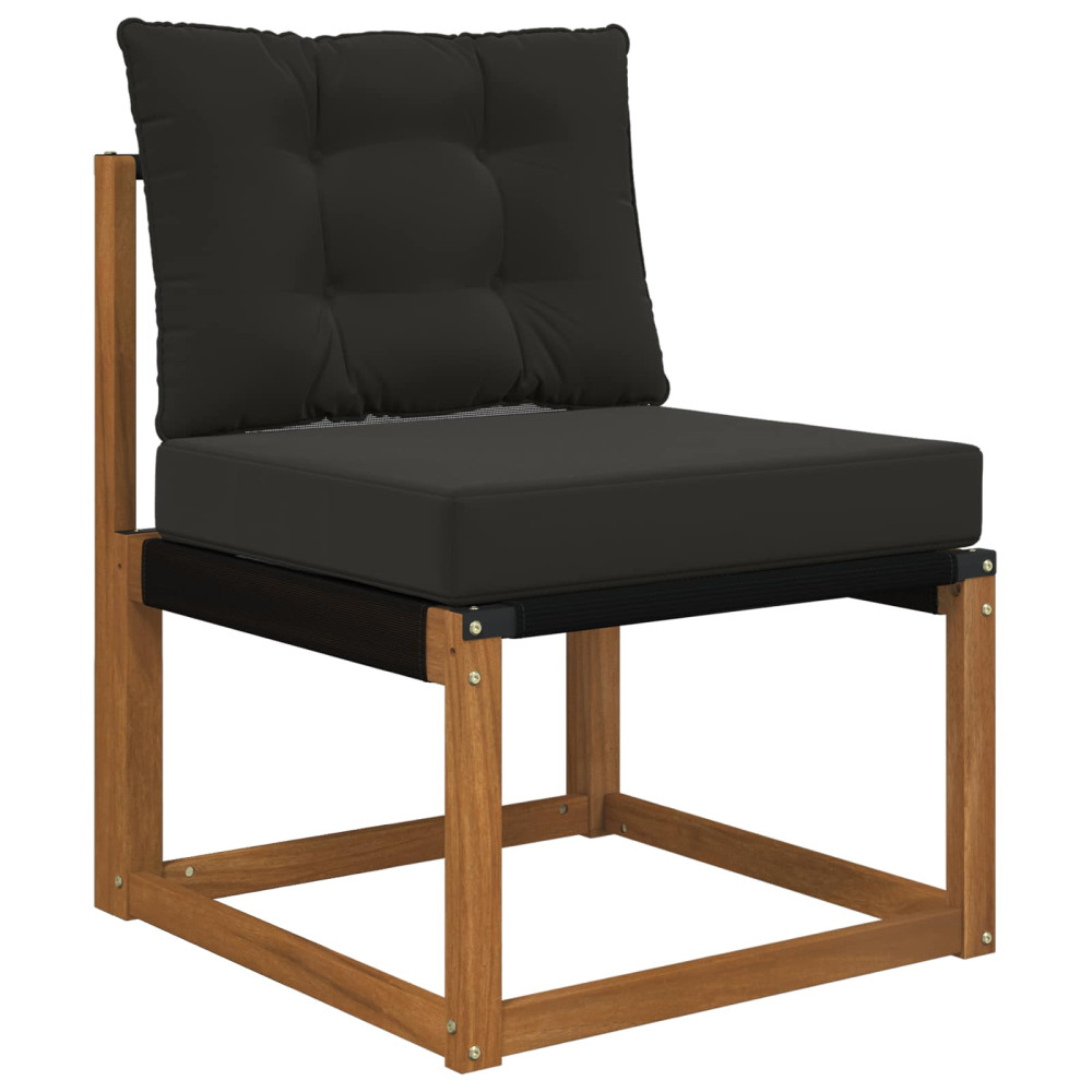 Produktbild för Utomhus Soffa Kudde 2 pcs Svart Polyester