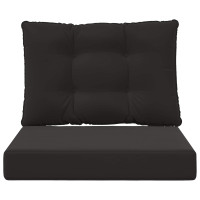 Produktbild för Utomhus Soffa Kudde 2 pcs Svart Polyester