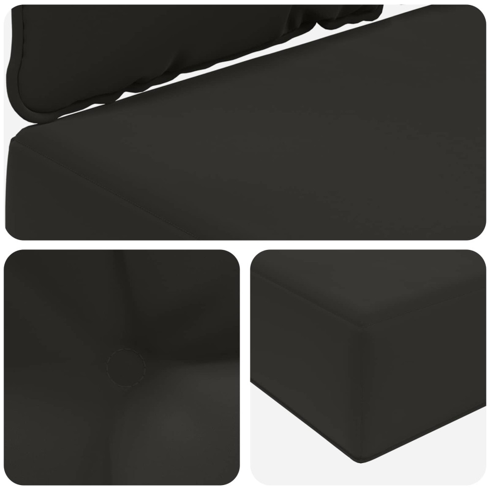 Produktbild för Utomhus Soffa Kudde 2 pcs Svart Polyester