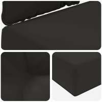 Produktbild för Utomhus Soffa Kudde 2 pcs Svart Polyester
