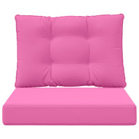 Produktbild för Utomhus Soffa Kudde 2 pcs Rosa Polyester