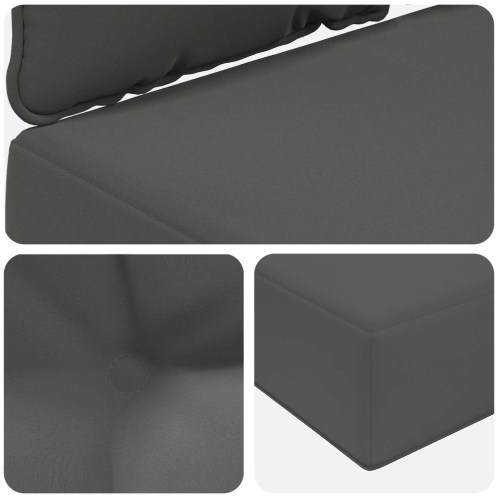 Produktbild för Utomhus Soffa Kudde 3 pcs Antracit Polyester