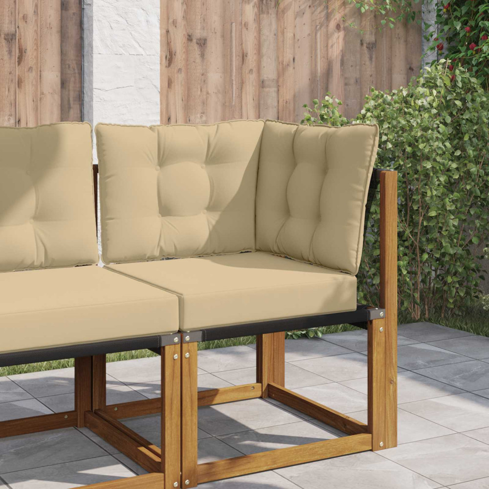 Produktbild för Utomhus Soffa Kudde 3 pcs Beige Polyester