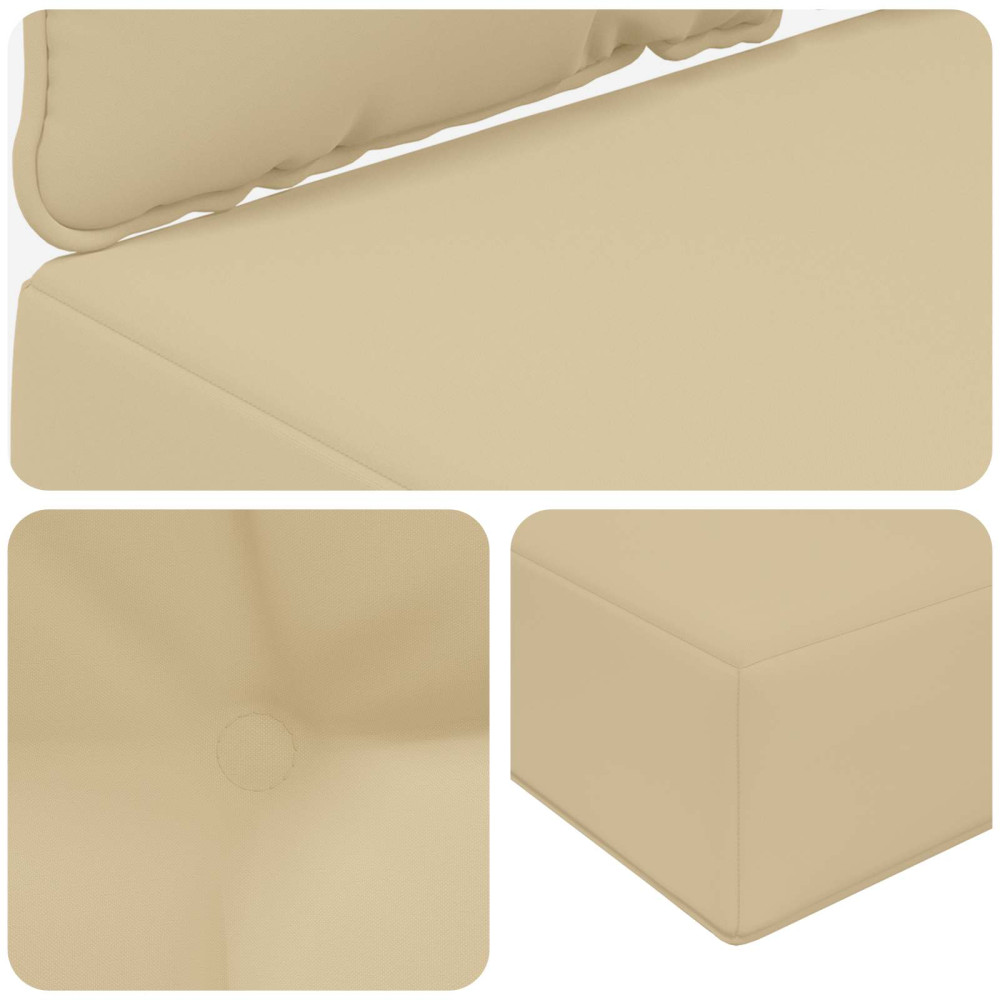 Produktbild för Utomhus Soffa Kudde 3 pcs Beige Polyester