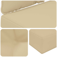 Produktbild för Utomhus Soffa Kudde 3 pcs Beige Polyester