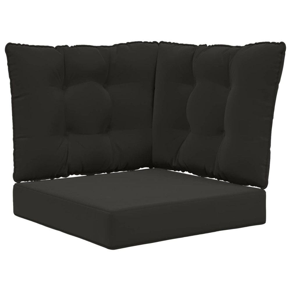 Produktbild för Utomhus Soffa Kudde 3 pcs Svart Polyester