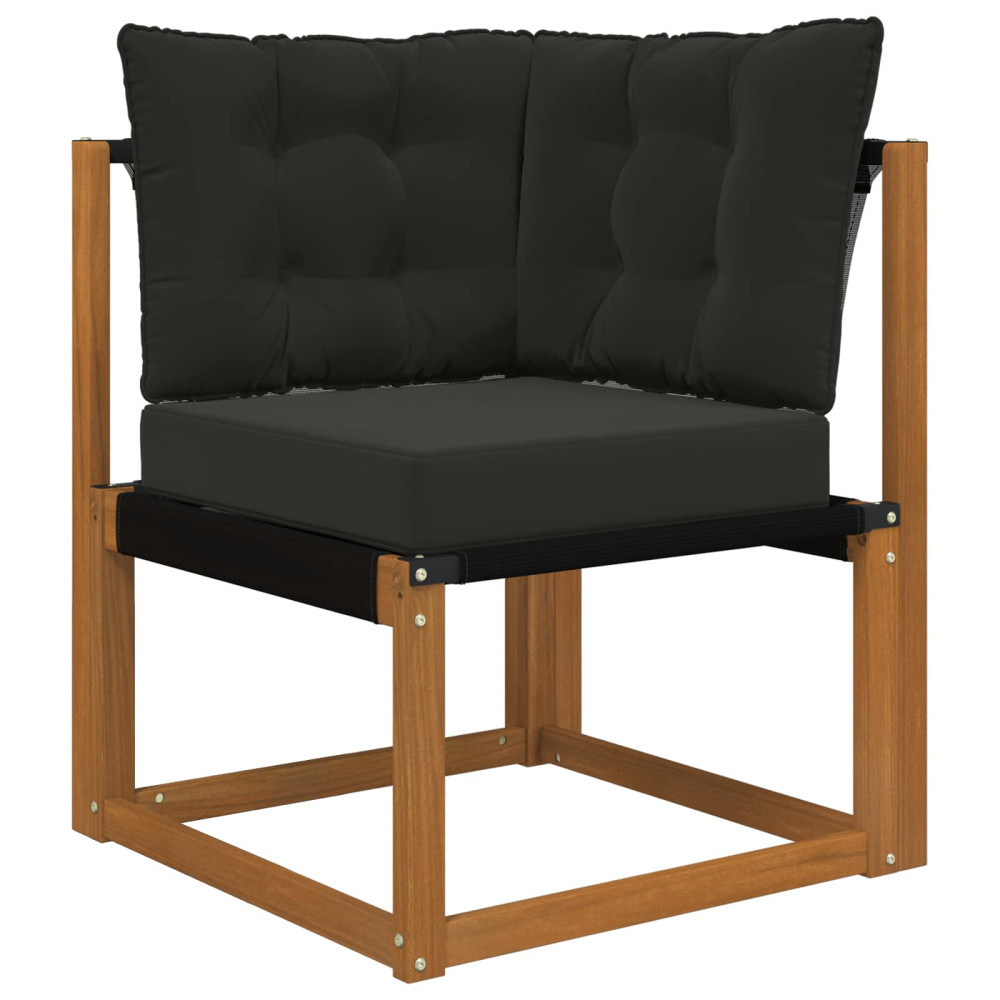 Produktbild för Utomhus Soffa Kudde 3 pcs Svart Polyester