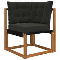 Produktbild för Utomhus Soffa Kudde 3 pcs Svart Polyester