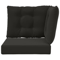 Produktbild för Utomhus Soffa Kudde 3 pcs Svart Polyester