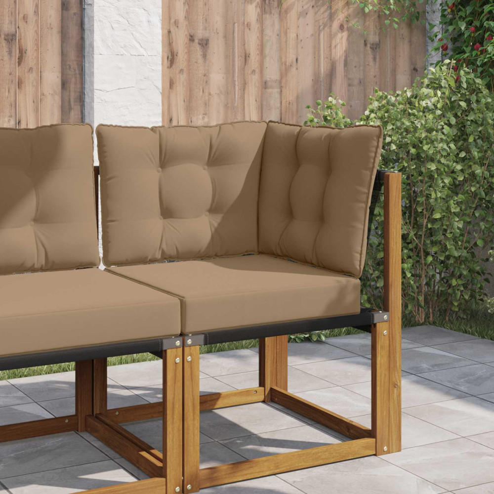 Produktbild för Utomhus Soffa Kudde 3 pcs Taupe Polyester