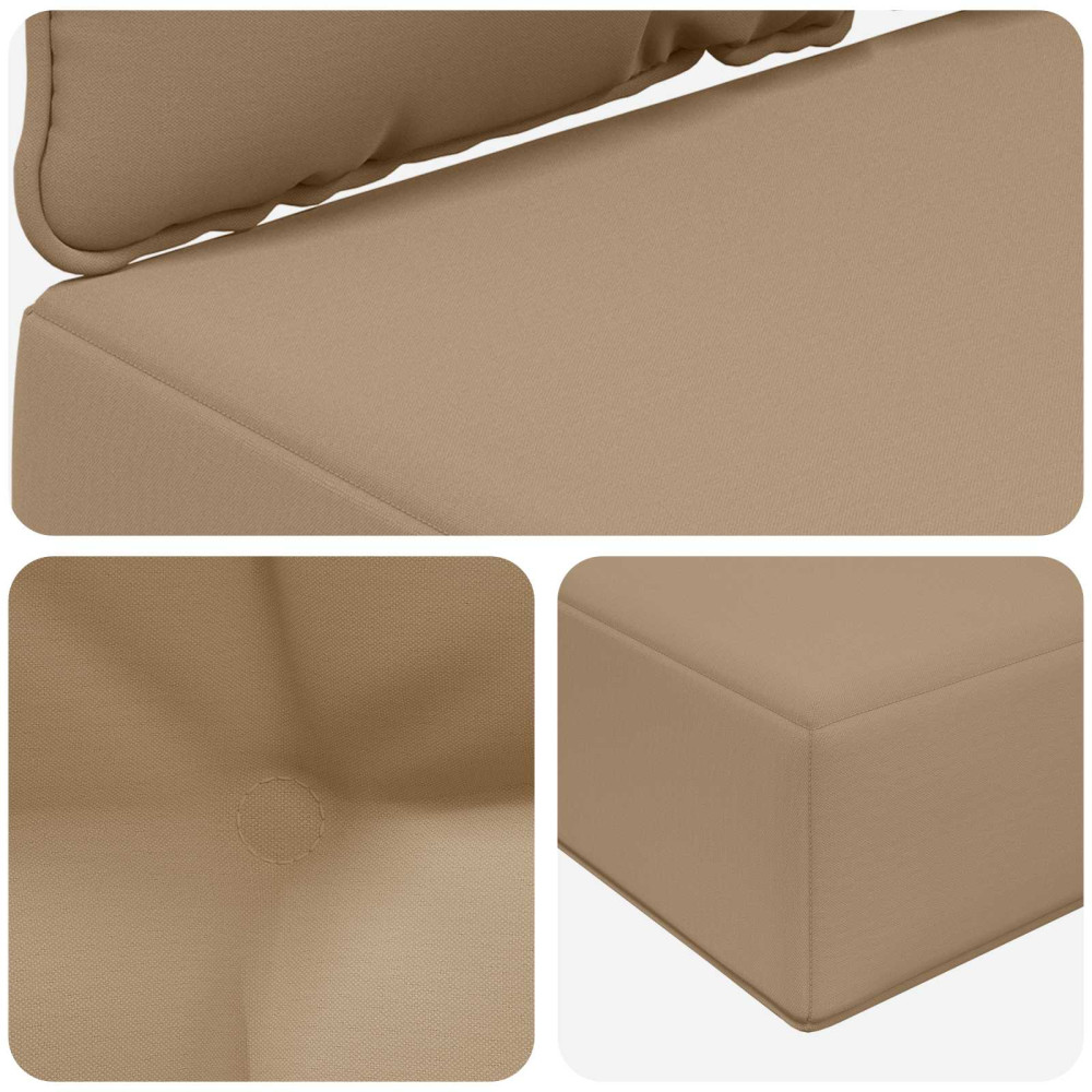 Produktbild för Utomhus Soffa Kudde 3 pcs Taupe Polyester