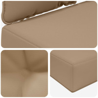 Produktbild för Utomhus Soffa Kudde 3 pcs Taupe Polyester
