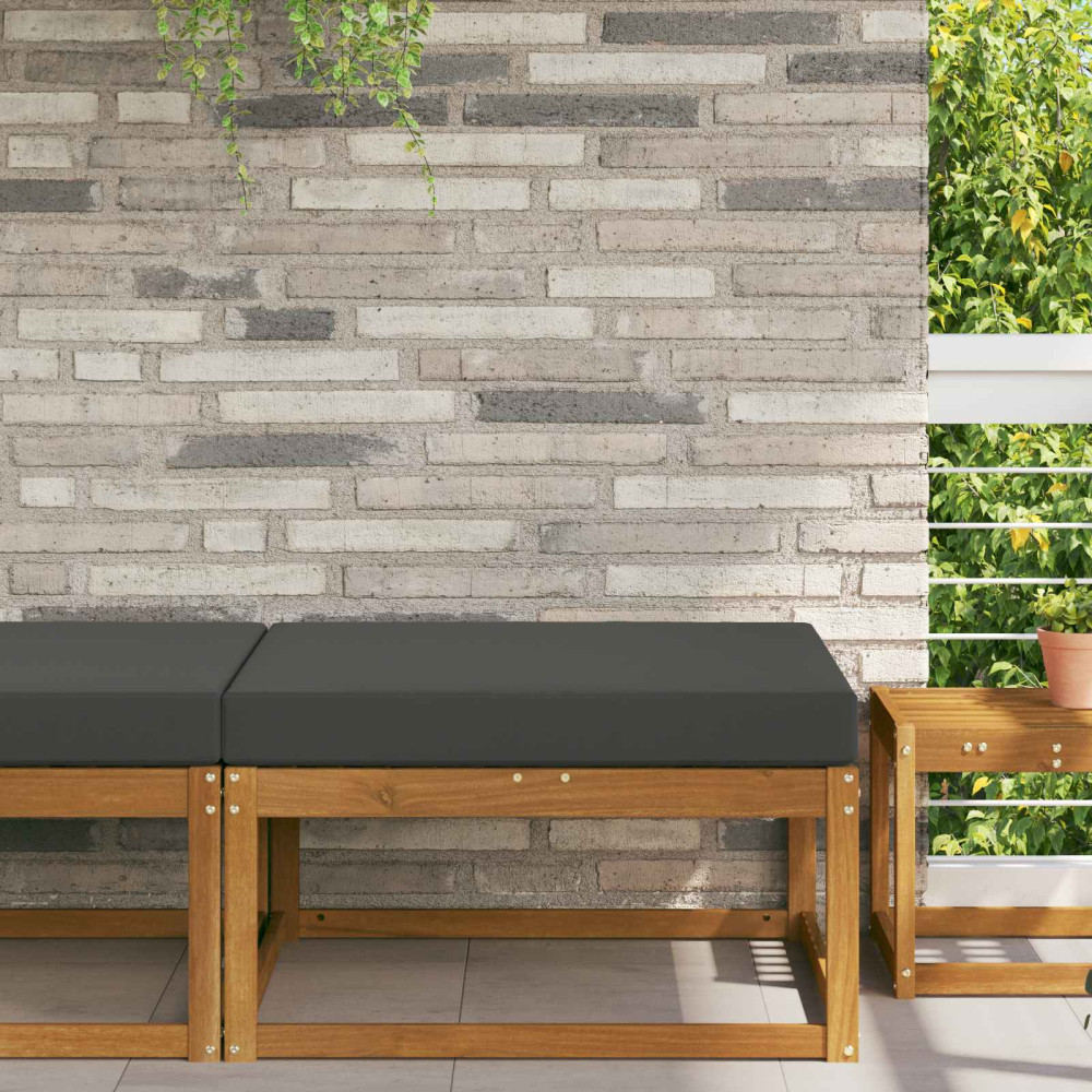 Produktbild för Utomhus Soffa Kudde Antracit 80 x 80 x 8 cm Polyester