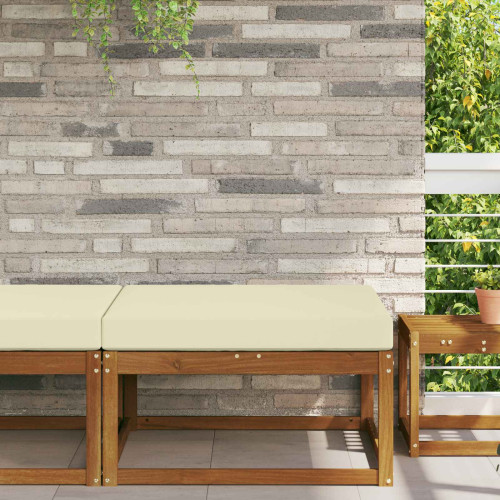 vidaXL Utomhus Soffa Kudde Kräm 80 x 80 x 8 cm Polyester