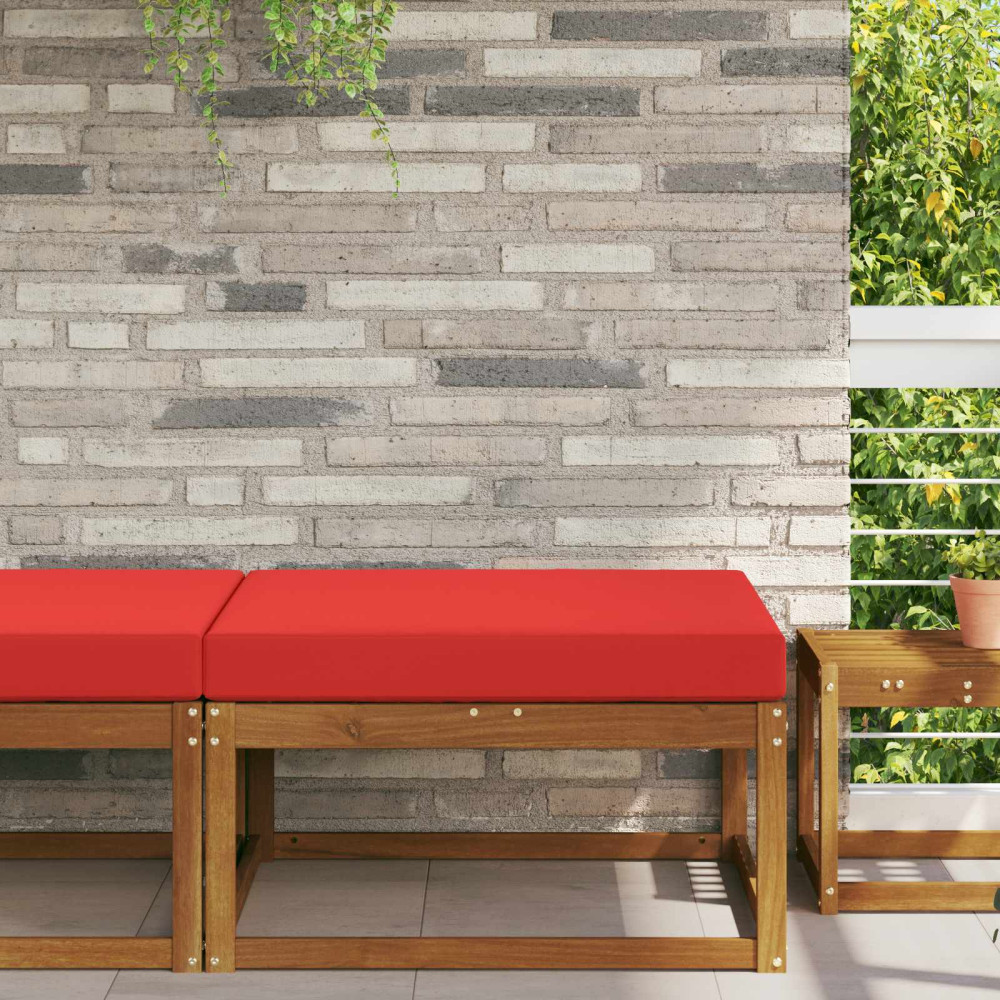 Produktbild för Utomhus Soffa Kudde Röd 80 x 80 x 8 cm Polyester